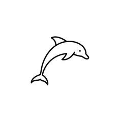 Fototapeta premium Minimalist Dolphin Illustration