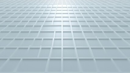 Abstract White Grid Background: Modern Architectural Pattern with Repeating Square Forms and Subtle Light for Design and Visual Communication.