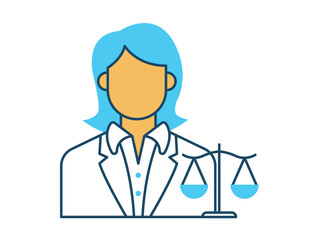 Lawyer icon. Profession vector icon concept. Simple vector line icon.