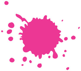Vibrant Pink Paint Splash Illustration