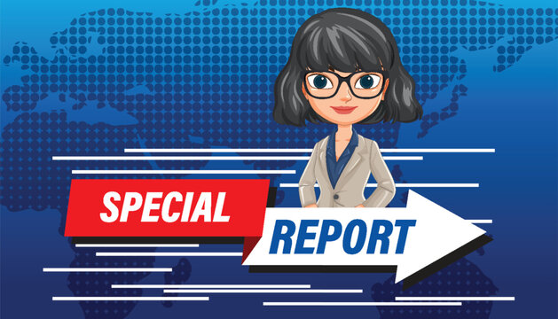 Animated News Special Report Illustration
