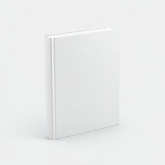 Blank hardcover book mockup. isolated on white background. Flat lay view. It can be used for promo, catalogs, brochures, magazines, etc. Ready for your design, book with white blank cover isolated.