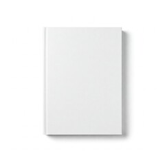 Blank hardcover book mockup. isolated on white background. Flat lay view. It can be used for promo, catalogs, brochures, magazines, etc. Ready for your design, book with white blank cover isolated.
