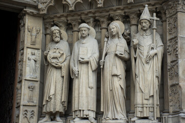Fototapeta premium Monument of Cathedrale Notre-Dame de Paris or Our Lady of Paris at Paris, France.