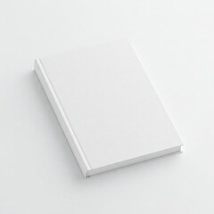 Blank hardcover book mockup. isolated on white background. Flat lay view. It can be used for promo, catalogs, brochures, magazines, etc. Ready for your design, book with white blank cover isolated.
