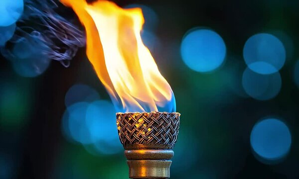 Burning Torch Flame Night Light Outdoor Decor Festive