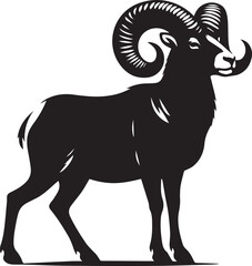 vector illustration of a goat, goat logo design, goat vector icon, goat silhouette vector, goat silhouette vector black and white full body eps file