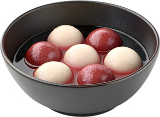 Tang Yuan, a delightful Chinese dessert, features chewy rice balls filled with sweet flavors, symbolizing unity. 