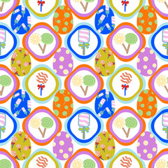 seamless easter pattern candy