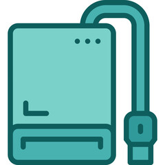 hard drive two tone icon