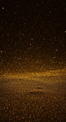 Fototapeta premium Shimmering Golden Dust in Darkness