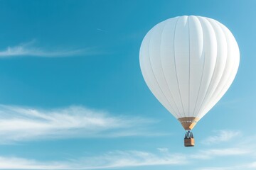Naklejka premium vast expanse of endless blue sky dotted with wispy clouds showcases theme of limitless potential