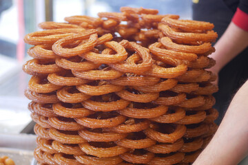 Turkish delight selling on a local market 