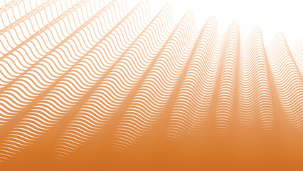Orange stripes wave pattern background for fabric style