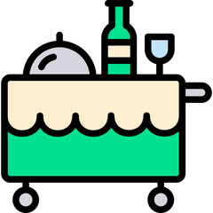 food serving cart icon