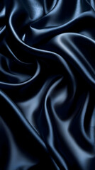 Obraz premium Dark Blue Silk Fabric Texture