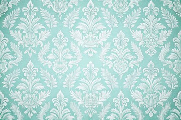 Fototapeta premium Pastel Damask Pattern on Serene Blue Background - Elegant Minimalist Design