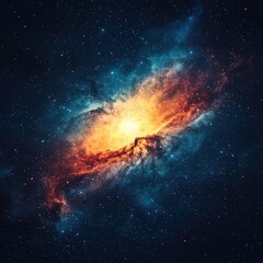 Fototapeta premium Majestic nebula illuminating the sky with colors and cosmic features capturing the essence of space