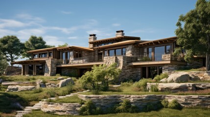 Fototapeta premium stone carmel house