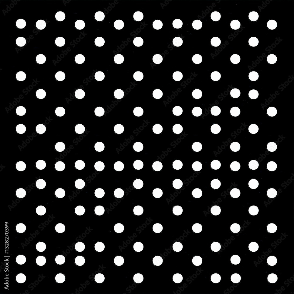 Poster playful black and white polka dot pattern creating a fun and whimsical background for design use