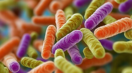 microscopic view of bacteria carried by pests.