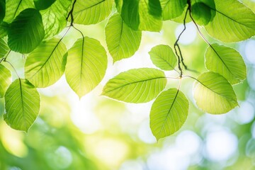 vibrant green forest canopy with sunlight filtering through leaves emphasizing environmental conservation providing