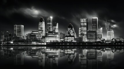 Fototapeta premium architecture modern black and white