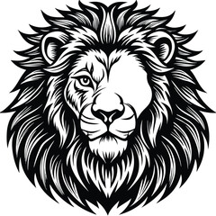 Obraz premium lion in black and white with blue eyes