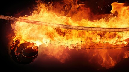 dramatic volleyball fire