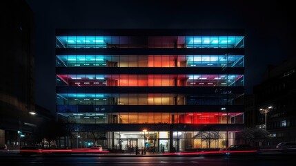 night flat office building