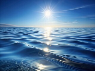 Obraz premium Realistic Water Surface Overlay PNG: Detailed Ripples & Caustic Light Effects