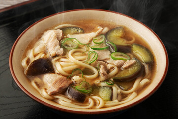 茄子と豚バラのうどん