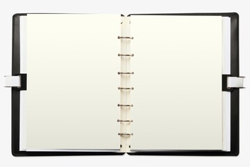 Blank opened notebook
