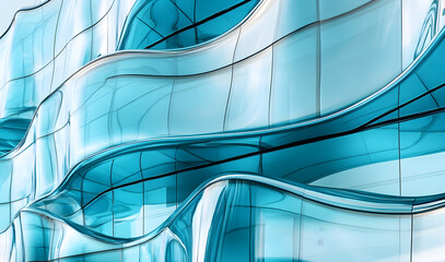Futuristic blue wave pattern with curved digital lines and flowing motion design