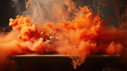 shapes orange smoke