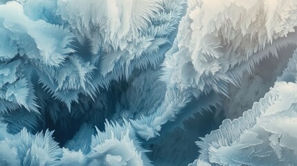 frozen landscape where minerals form into delicate frost-like patterns.