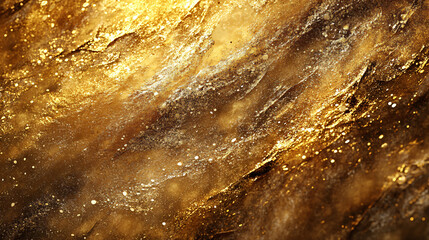 Golden speckled light abstract glowing texture shimmering metallic surface warm radiant glow rich reflective highlights macro close up luminous artistic background vibrant atmospheric depth shine