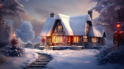roof snowing house