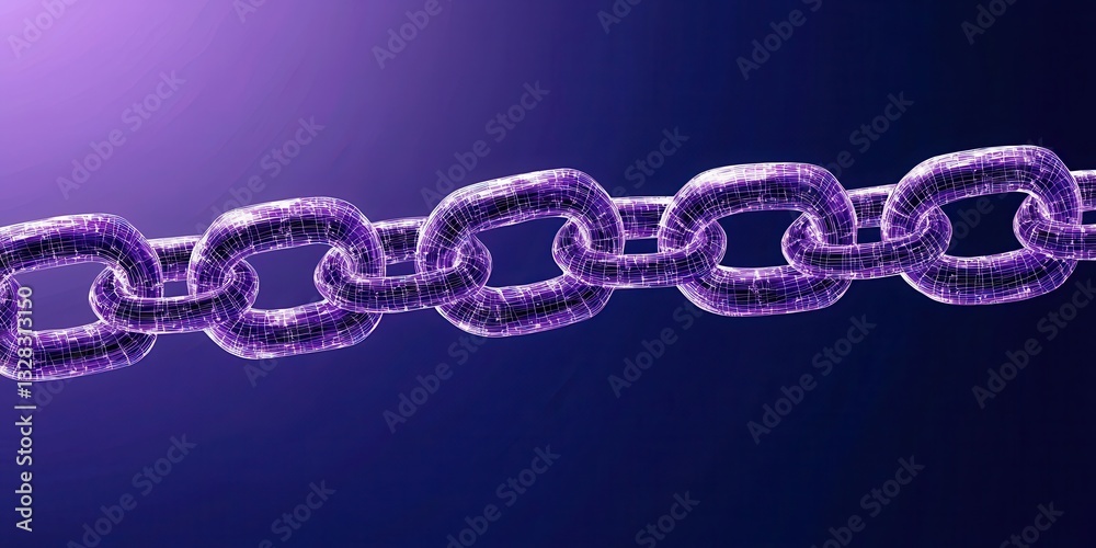 Poster A simple purple chain with a gradient background, symbolizing connection and strength.