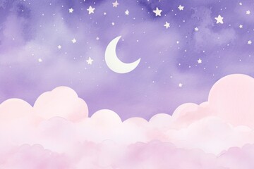 Starry sky with moon crest backgrounds astronomy outdoors.