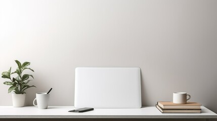 Obraz premium coffee white desk photo