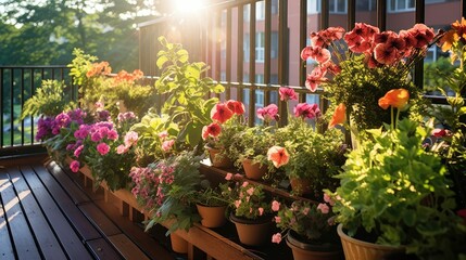 Fototapeta premium garden bedding plants