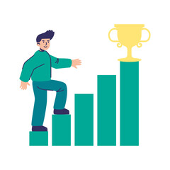 Person Growth Concept Flat Illustration