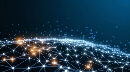 A futuristic digital network background with geometrical shape 