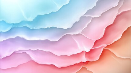 Abstract layered watercolor design with soft pastel color gradient