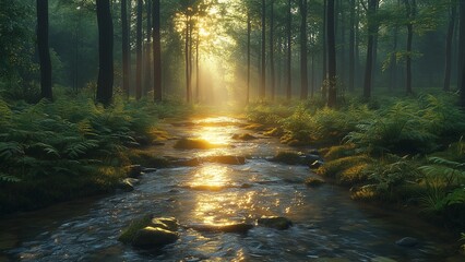 Obraz premium morning in the forest