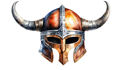 iking-Style Helmet with Horns and Visor png