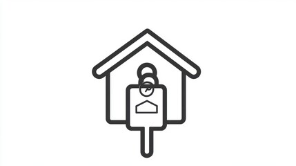 Simple home icon with profile pictures, use for social media or website