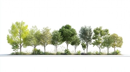 Fototapeta premium unique rain tree grove with different species of rain trees creating a diverse ecosystem.