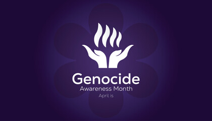 April is Genocide Awareness Month. Vector template Design for banner, greeting card, poster, prints, social media post ,flyer , T shirt with background.